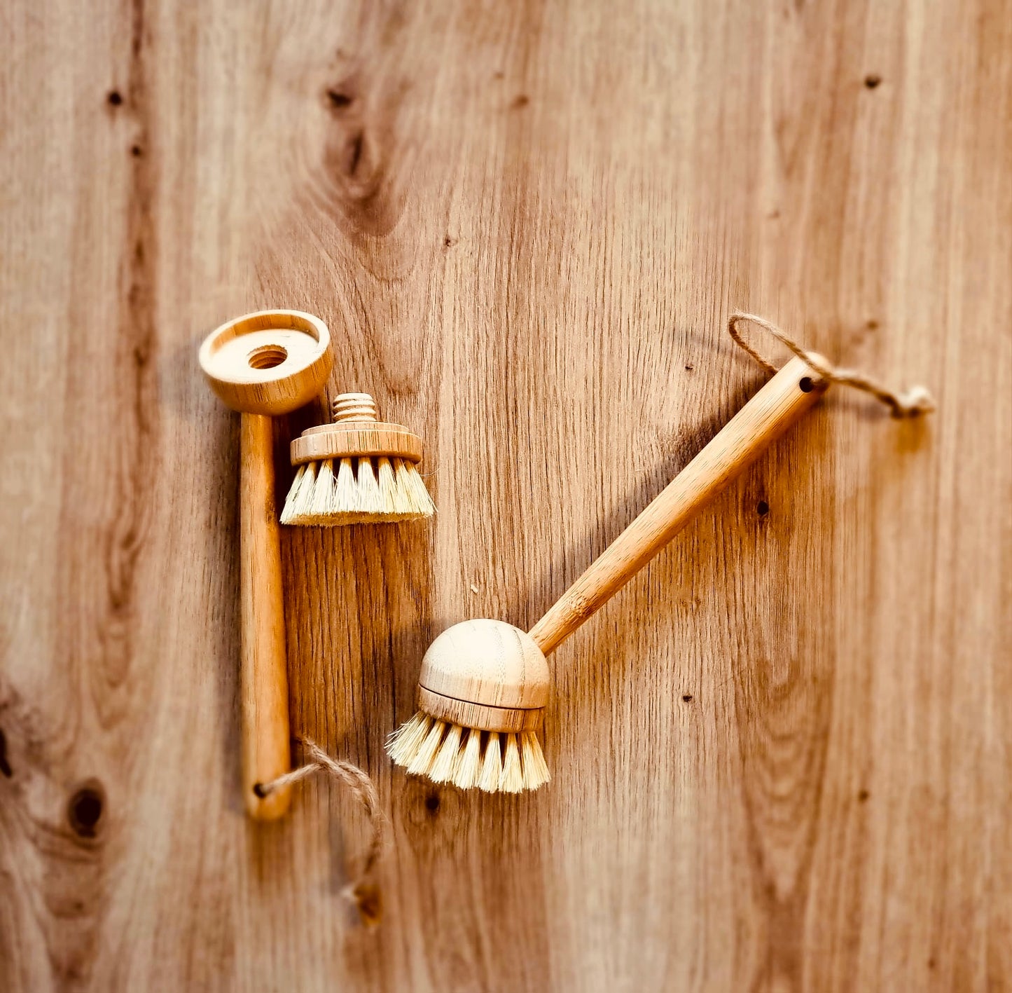 Brosse à vaisselle en bambou et sisal