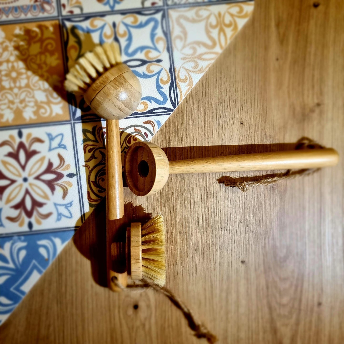 Brosse à vaisselle en bambou et sisal