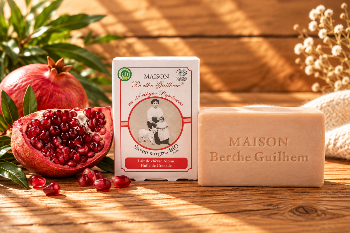 Savon au lait de chèvre - Huile de Grenade