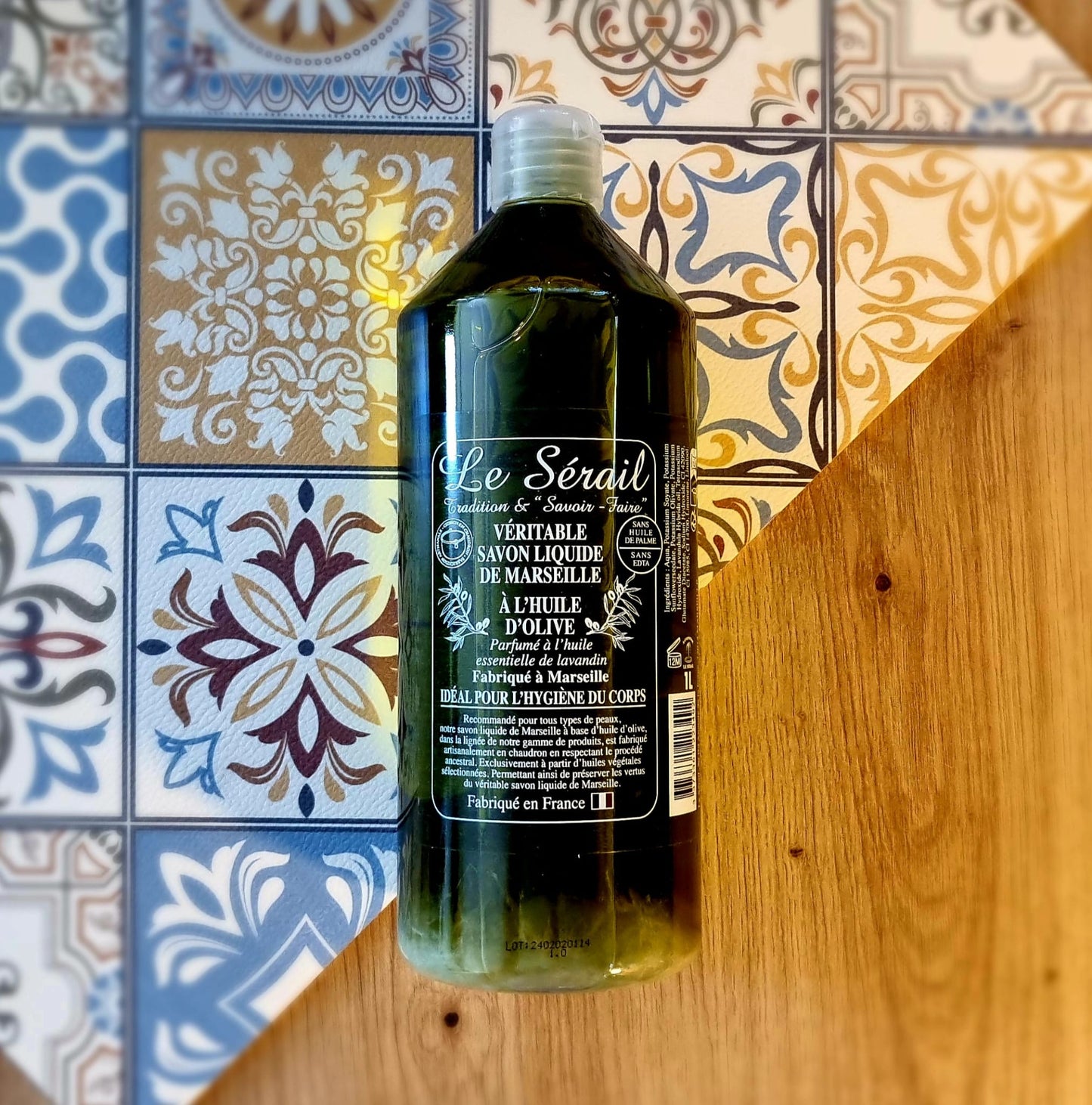 Savon liquide de Marseille huile d’olive le Sérail 1L