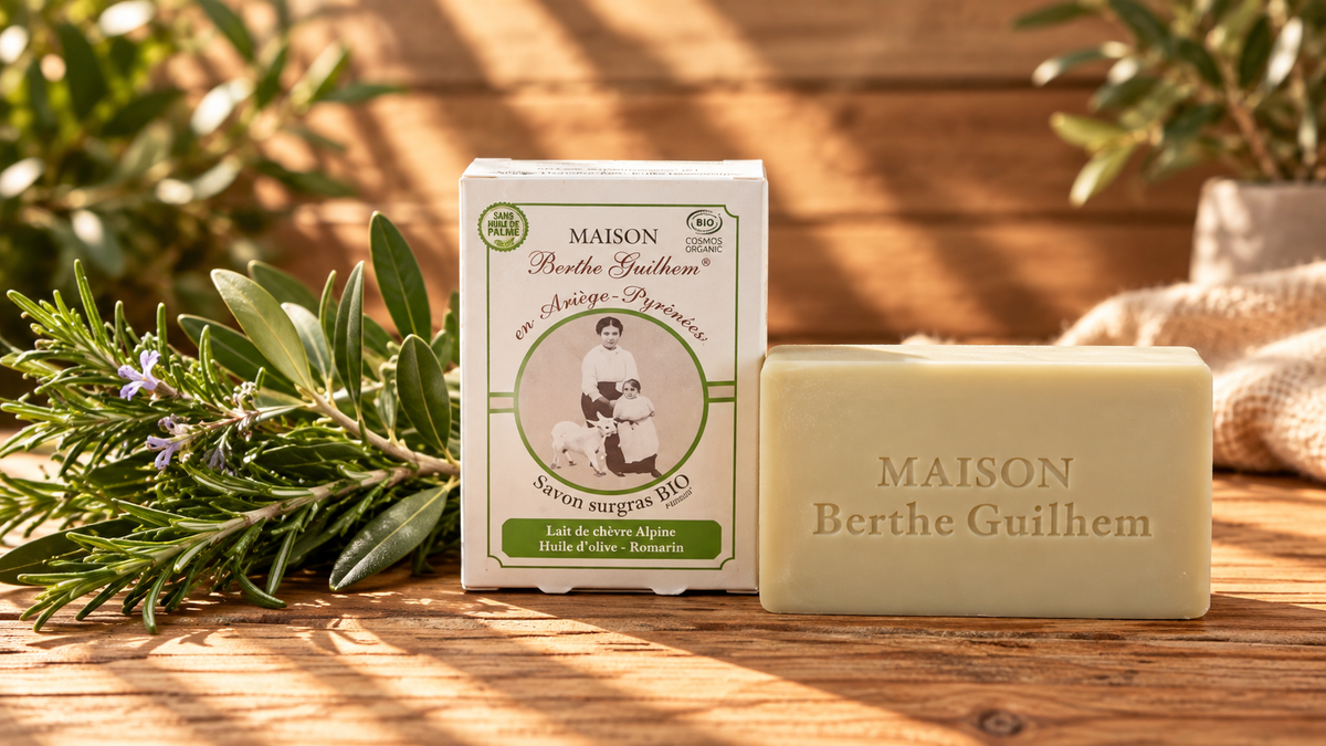Savon au lait de chèvre - Huile d’olive & romarin