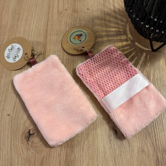 Gant sauve-savon rose